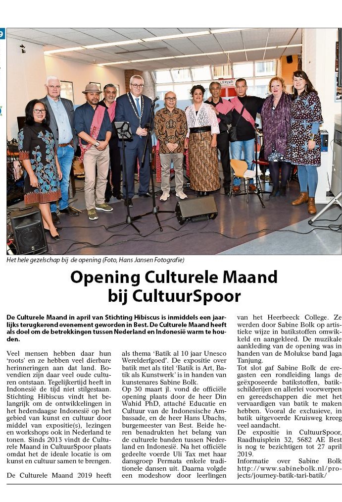 19.04.23 Groeiend Best artikel + foto opening Cultuurspoor